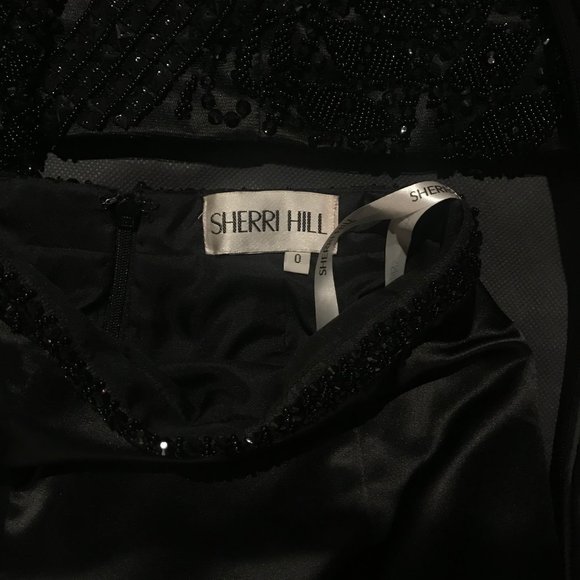 Black Sherri Hill Two Piece Prom Dress - Picture 7 of 7